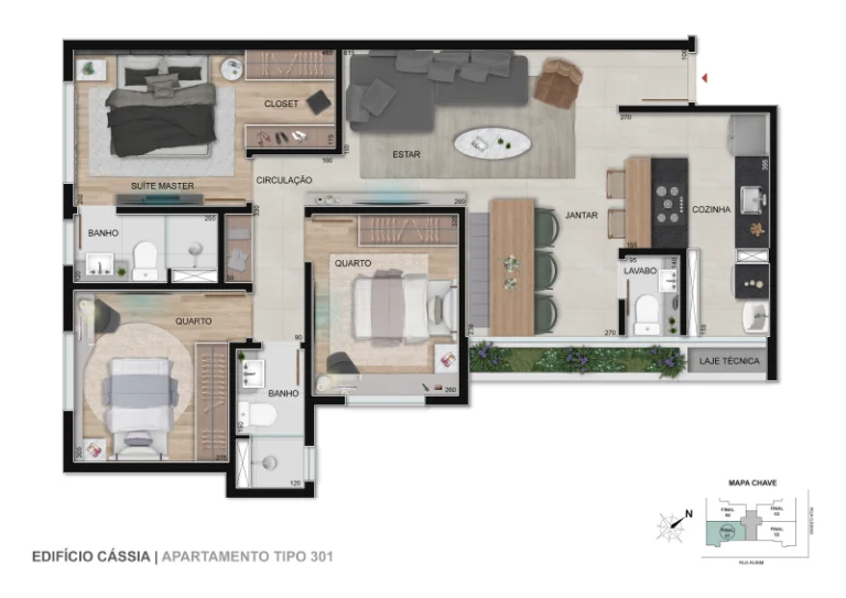 Planta Apartamento Tipo 1